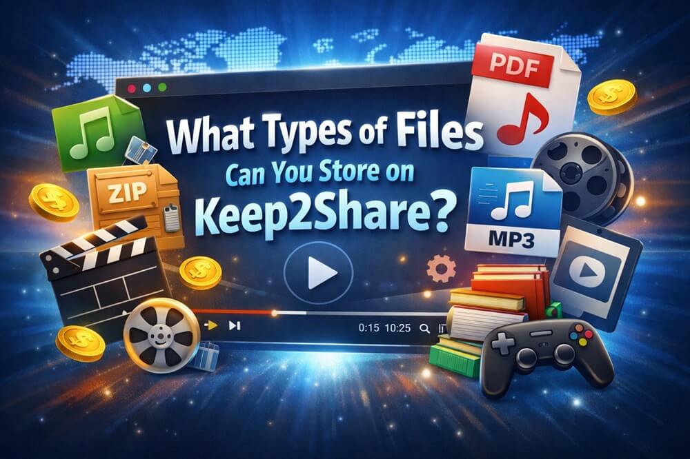 What kind of files can I store on Keep2Share